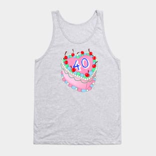 40th Birthday cake Tank Top